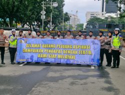Amankan Aksi Demo Buruh, Polres Jakarta Pusat kerahkan 1053 Personal
